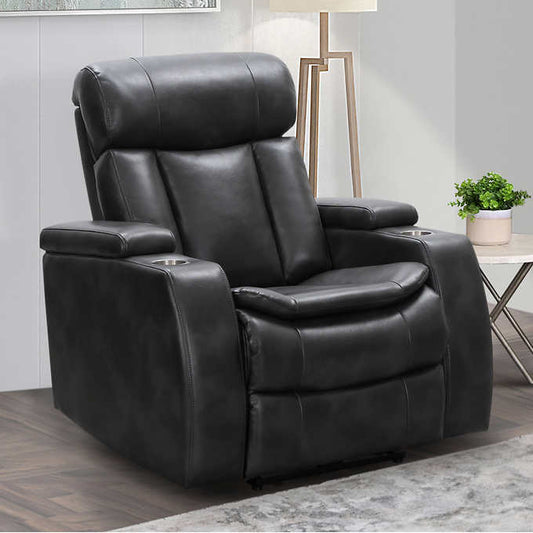 Zayne Leather Power Theater Recliner with Power Headrest