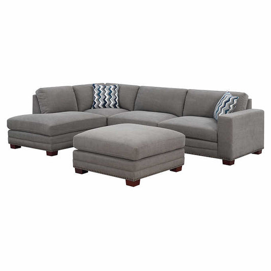 Penelope Fabric Sectional with Ottoman