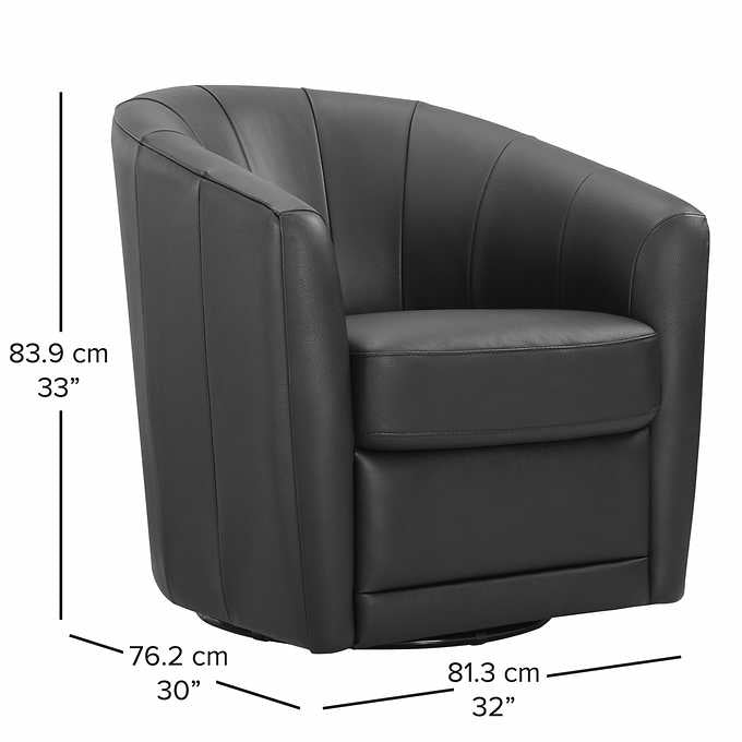 Natuzzigroup Cora Leather Swivel Chair