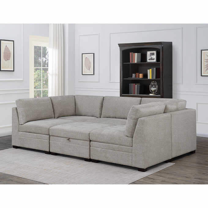 Tisdale 6-piece Modular Fabric Sectional
