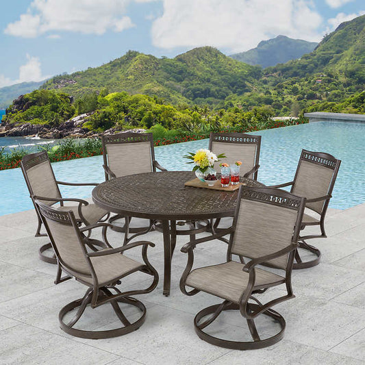 Agio Cullman 7-piece Sling Dining Set