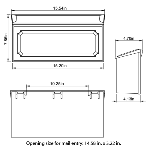 WINDSOR WALL MOUNT MAILBOX