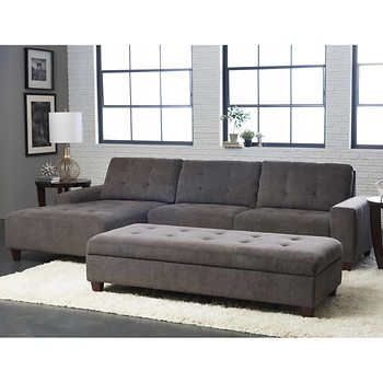 Killian Fabric Sectional W/ Ottoman