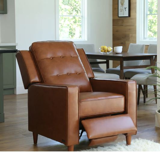 Holloway (Beckett) Mid-Century Leather Recliner