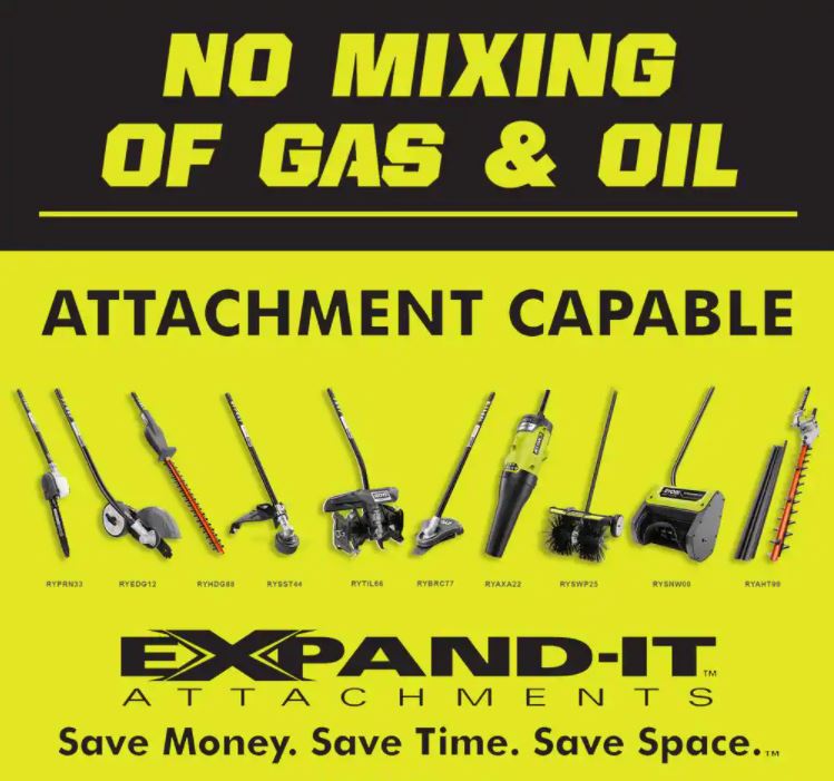 4-Cycle 30cc Attachment Capable Curved Shaft Gas Trimmer