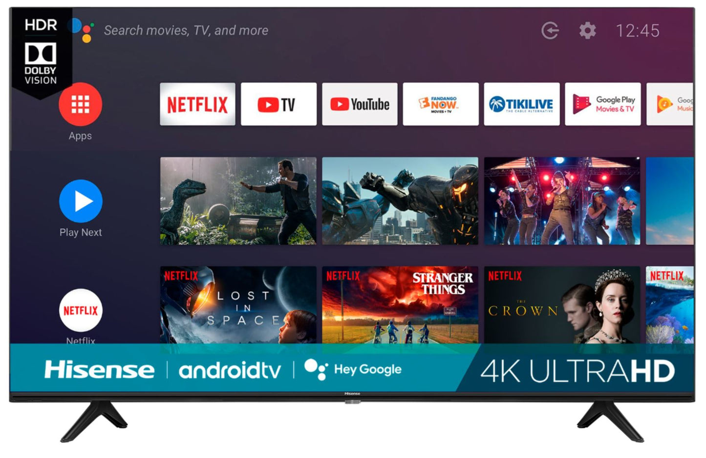 55" 4K UHD HISENSE ANDROID SMART TV