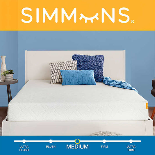 Simmons 8" Medium Gel Memory Foam Twin Mattress