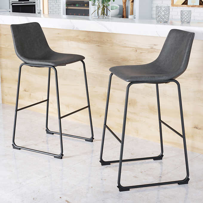 Kai 29” Barstool, 2-pack - Gray