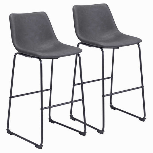 Kai 29” Barstool, 2-pack - Gray