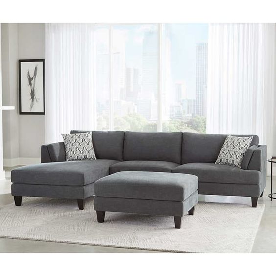 Ellery Fabric Sectional with Ottoman