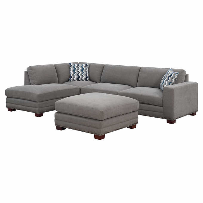 Penelope Fabric Sectional with Ottoman