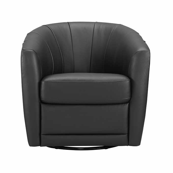 Natuzzigroup Cora Leather Swivel Chair