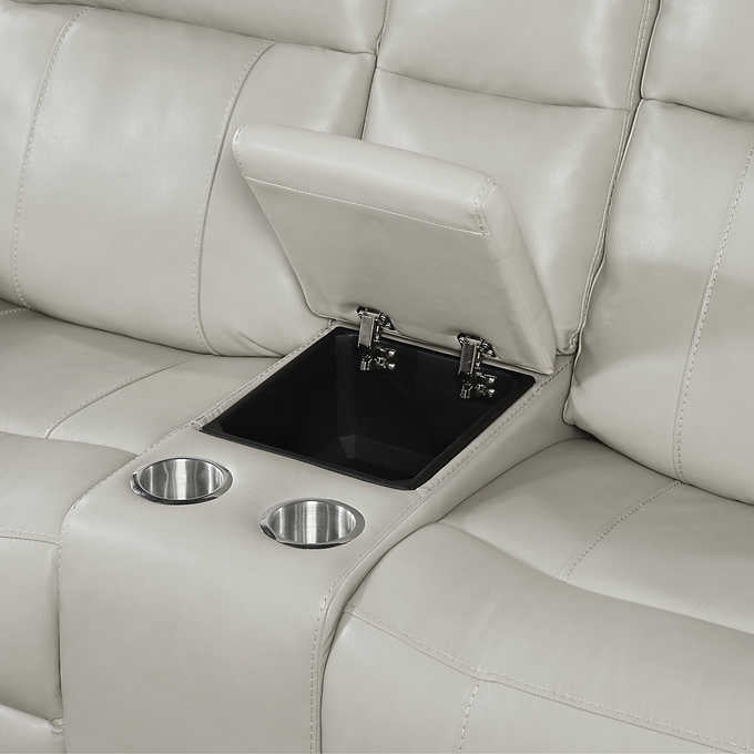 Barcalounger Leather Power Reclining Loveseat with Power Headrests
