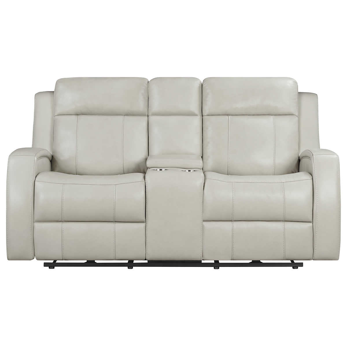 Barcalounger Leather Power Reclining Loveseat with Power Headrests