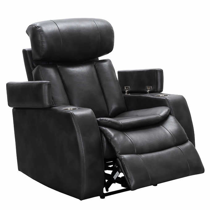 Zayne Leather Power Theater Recliner with Power Headrest