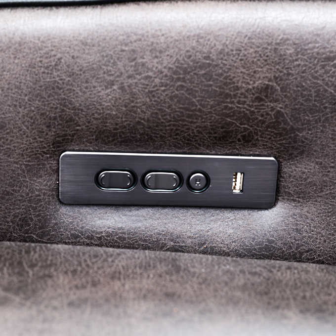 Matteus Fabric Power Reclining Sofa with Drop Down Table