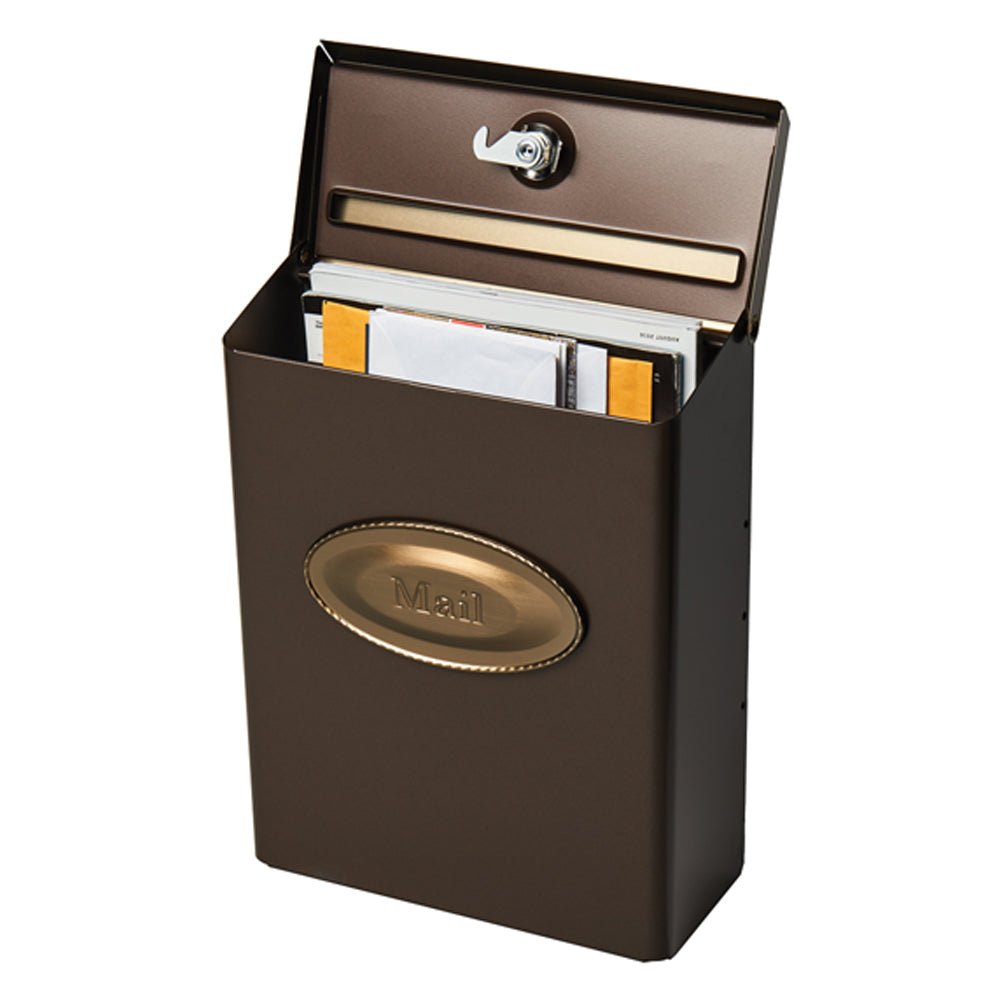 DESIGNER LOCKING WALL MOUNT MAILBOX