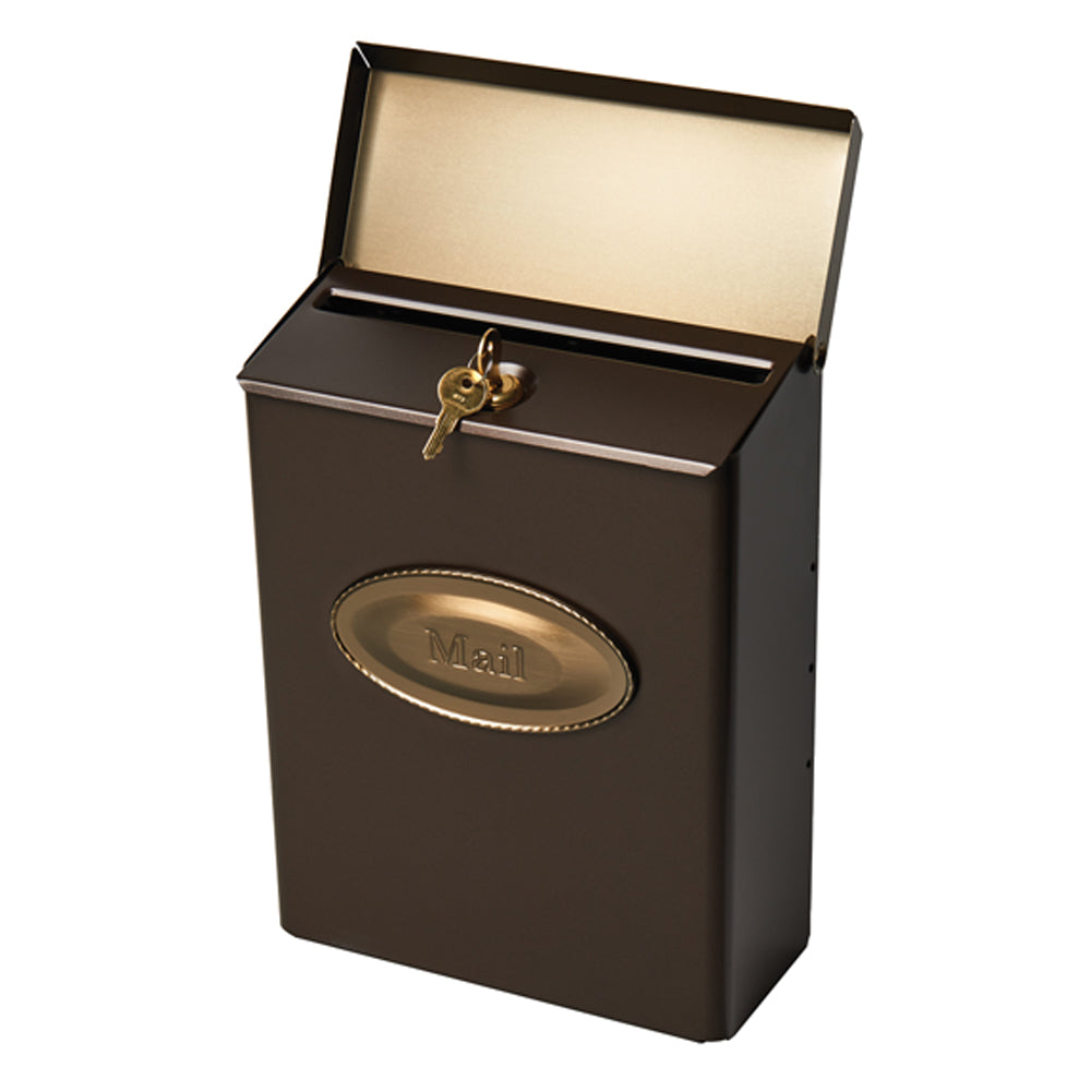 DESIGNER LOCKING WALL MOUNT MAILBOX