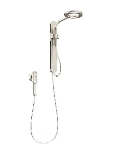 Nebia 1-Spray 8 in. Dual Shower Head and Handheld Shower Head with Magnetic Dock in Spot Resist Brushed Nickel