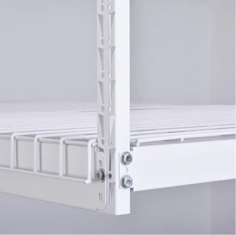 Adjustable Height Overhead Ceiling Mount Garage Rack in White (42 in. H x 96 in. W x 48 in. D)