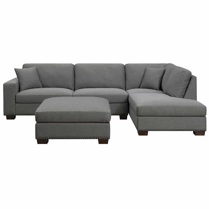 Thomasville Artesia Fabric Sectional with Ottoman