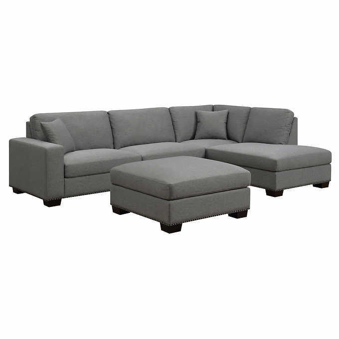 Thomasville Artesia Fabric Sectional with Ottoman