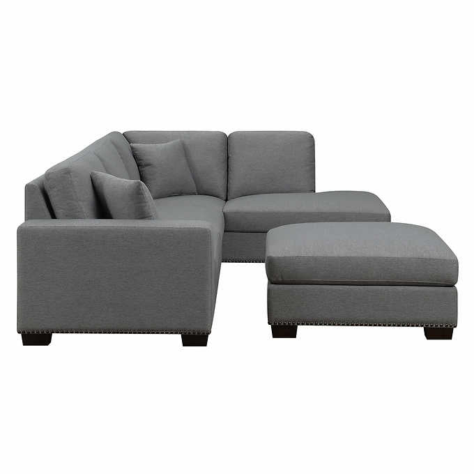 Thomasville Artesia Fabric Sectional with Ottoman