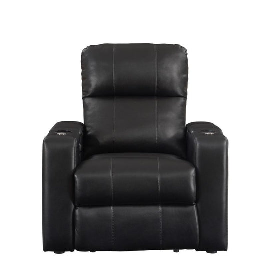 PULASKI - LARSON POWER HEATED RECLINER IN BLACK