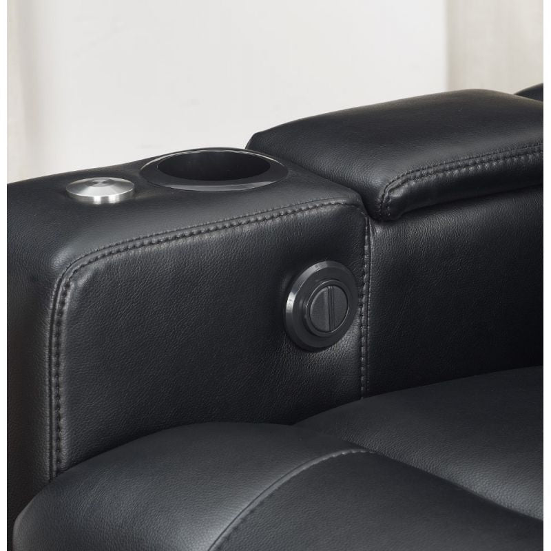 PULASKI - LARSON POWER HEATED RECLINER IN BLACK